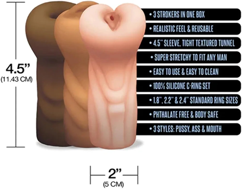 Masturbador Realista de Silicona – Variantes Boca, Ano y Vagina
