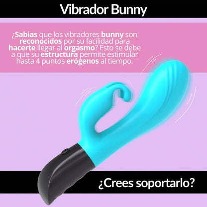 Vibrador Rabbit Doble Estimulación 12 Modos