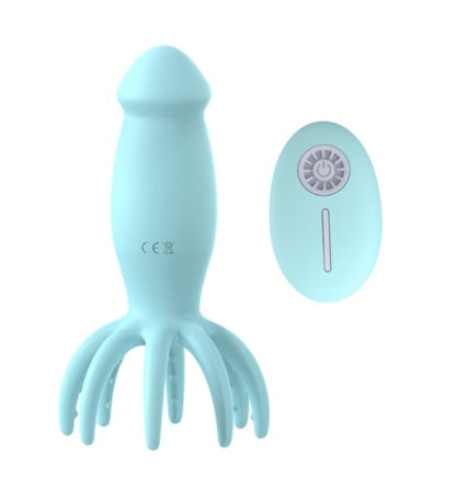 VIBRADOR PULPO CELESTE DE CONTROL INALAMBRICO