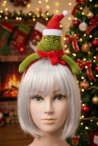 Vincha Grinch acolchonada de peluche
