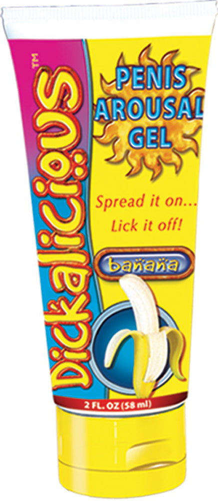DICKALICIOUS GEL ESTIMULANTE PARA ORAL SABORES FRESA O BANANA – 58 ML